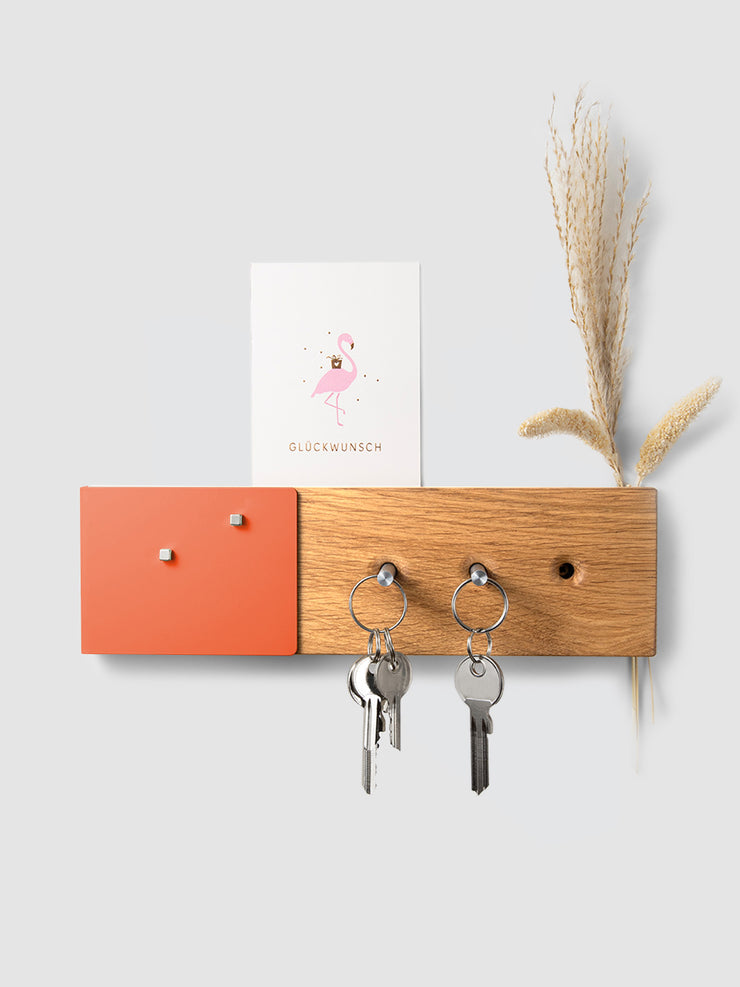 Schlüsselbrett aus Holz, magnetisches modernes Schlüsselboard